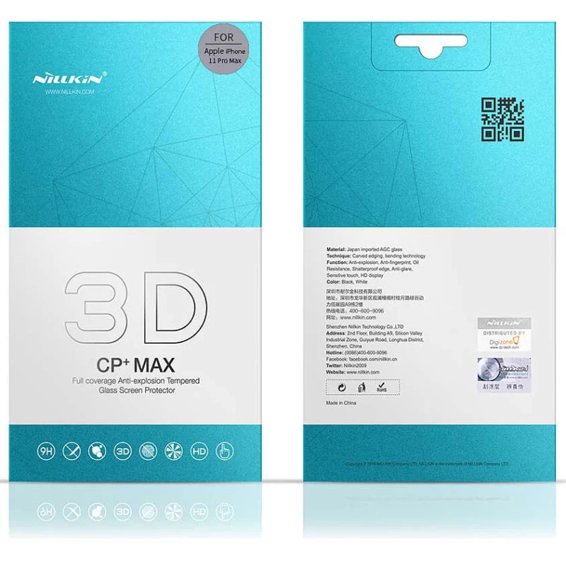 Защитное стекло Nillkin (CP+ max 3D) (full glue) для Apple iPhone 11 (6.1") – Черный. Фото 6 из 8