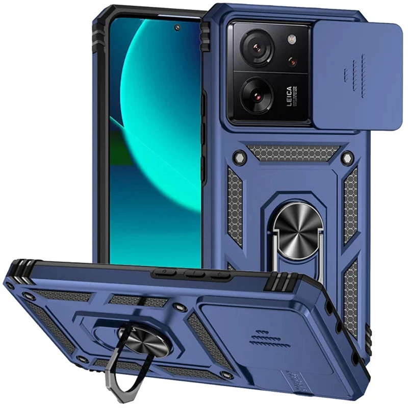 Протиударний чохол Serge Ring з захистом камери на Xiaomi Poco C65 – Синій. Фото 4 з 5