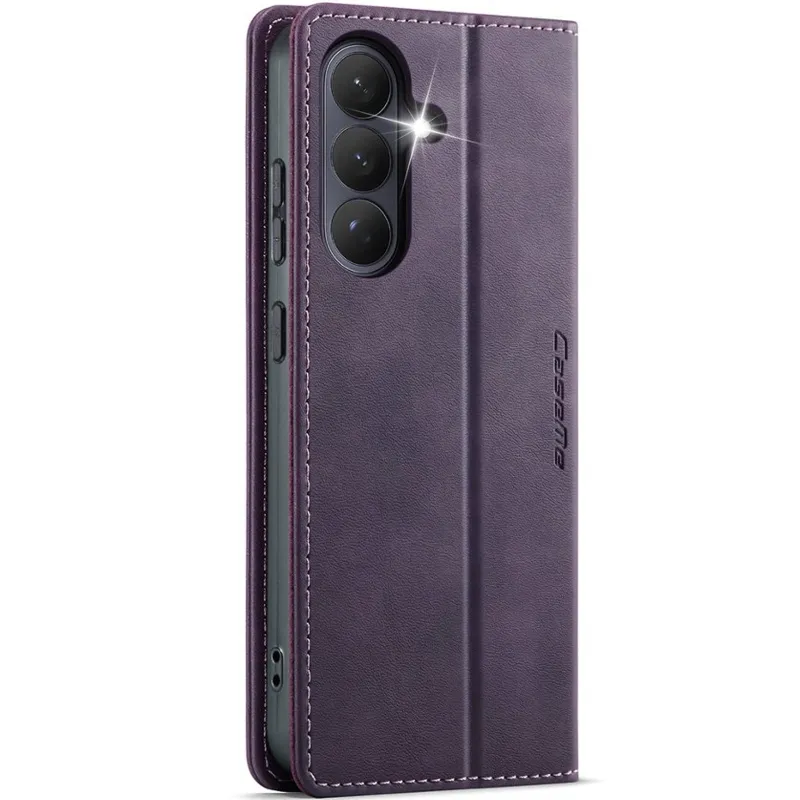Шкіряний чохол-книжка CaseMe Velvet Matte для Samsung Galaxy S26 FE – Purple. Фото 2 з 5