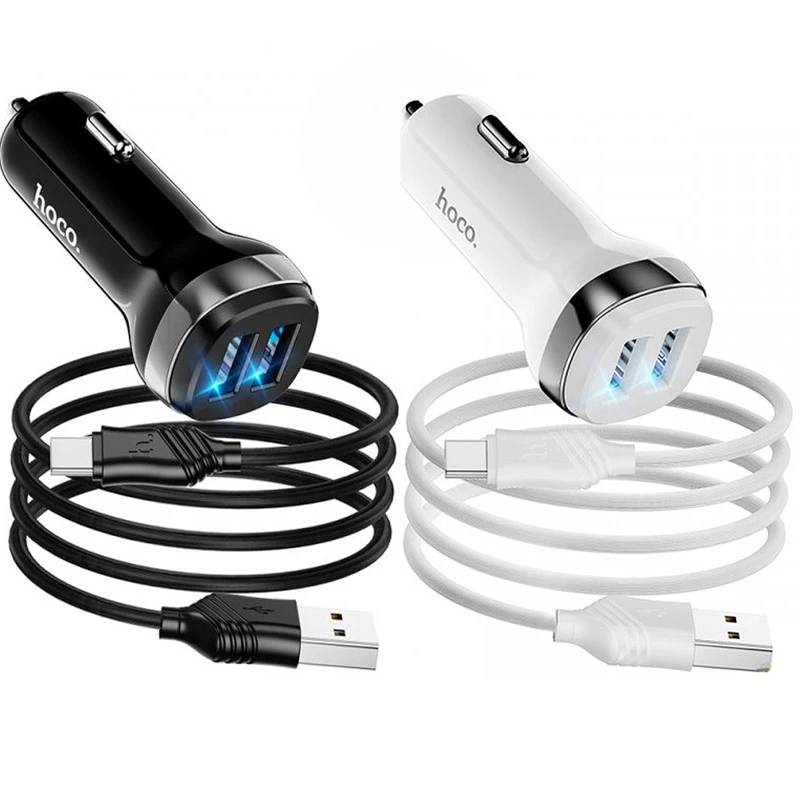 

АЗП Hoco Z40 (2USB 2.4A) + Type-C