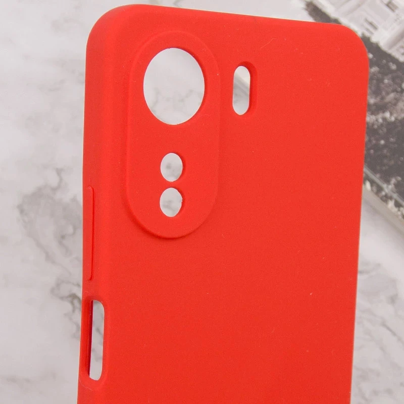 Чохол Silicone Case Lakshmi Premium L з закритою камерою на Xiaomi Redmi 13C – Червоний / Red. Фото 5 з 6