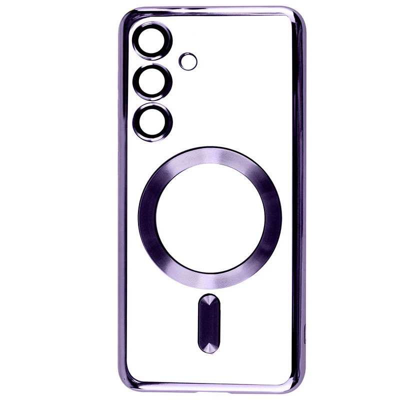 Хромовий TPU чохол з MagSafe на Samsung Galaxy S23 FE – Purple. Фото 1 з 3