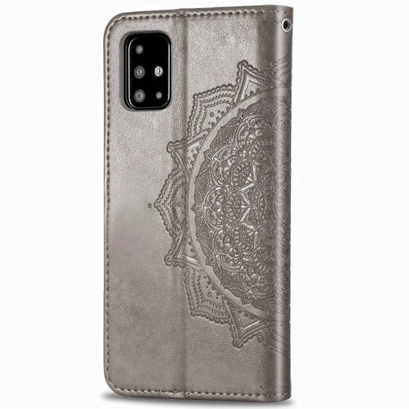 Шкіряний чохол-книжка Art Case з візитницею для Samsung Galaxy M51 – Сірий. Фото 9 з 10