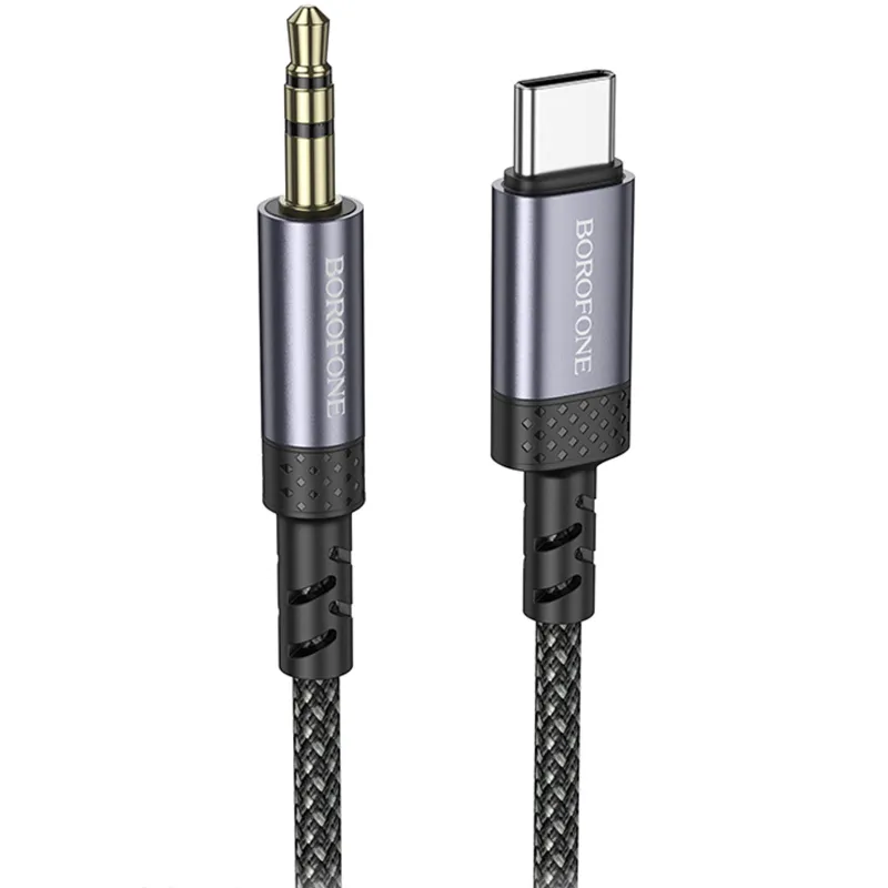 Аудіо кабель Aux Borofone BL24 Graceful Type-C to AUX 3.5mm) (1m) фото 1 з 1