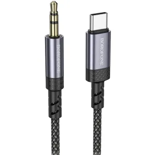 Аудіо кабель Aux Borofone BL24 Graceful Type-C to AUX 3.5mm) (1m) фото 1 з 1