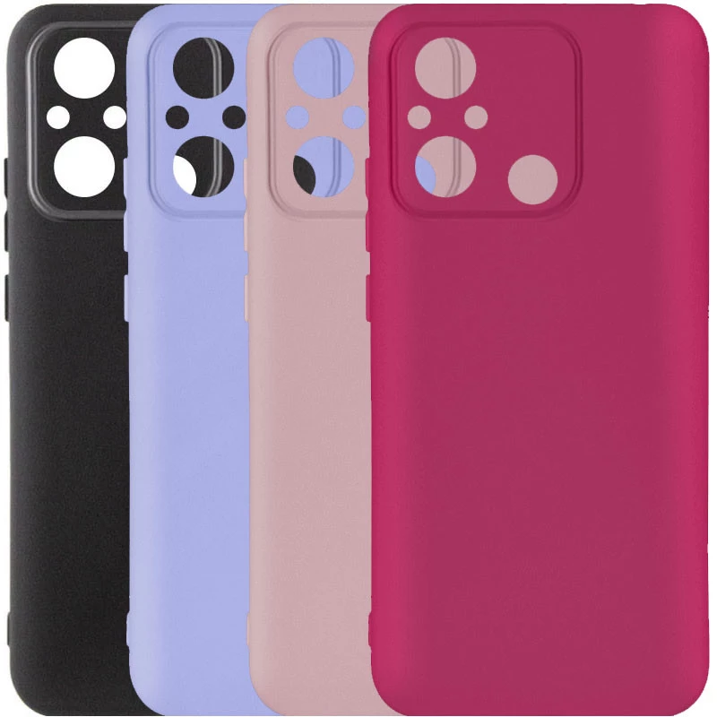 Кольоровий силіконовий чохол GETMAN із закритою камерою для Xiaomi Redmi 12C / Poco C55 фото 2 з 3