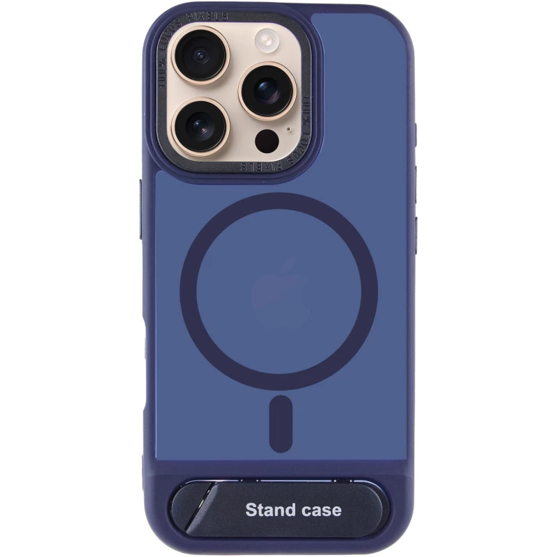 TPU+PC чехол Stand case для Apple iPhone 16 Pro Max – Blue. Фото 3 из 8