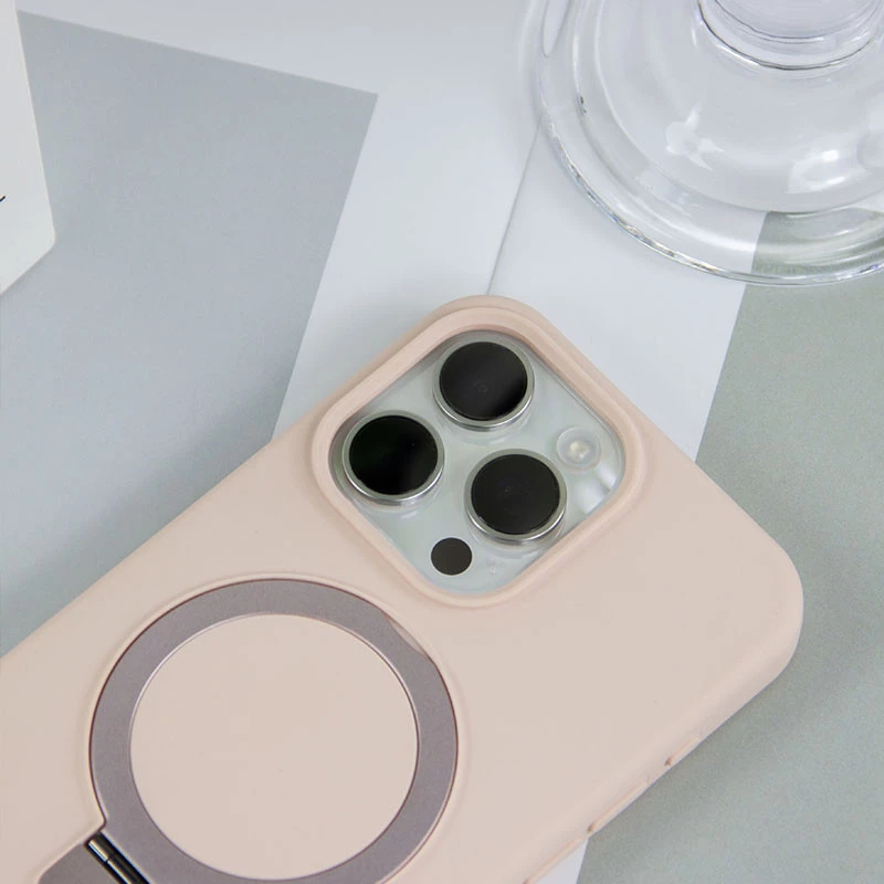Силіконовий чохол Full Protective з кільцем-тримачем (без логотипу) для Apple iPhone 13 Pro Max (6.7") – Pink. Фото 6 з 7