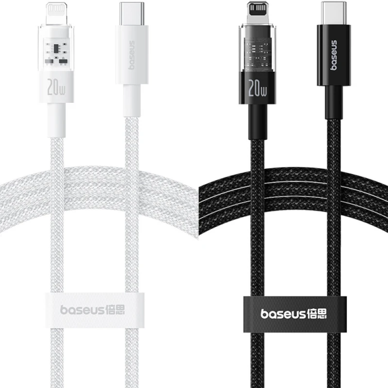 Дата кабель Baseus Gem Fast Charging Type-C to Lightning 20W (2m) (P10373001211-01) фото 2 з 2