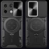 Ударопрочный чехол Bracket Ringstand с защитной шторкой для камеры для Xiaomi Poco X6 Pro – Black. Фото 4 из 8