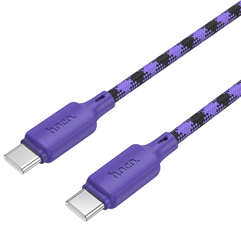 Дата кабель Hoco X116 Meridian Type-C to Type-C 60W (1m) – Gradient Purple Mix. Фото 5 з 7