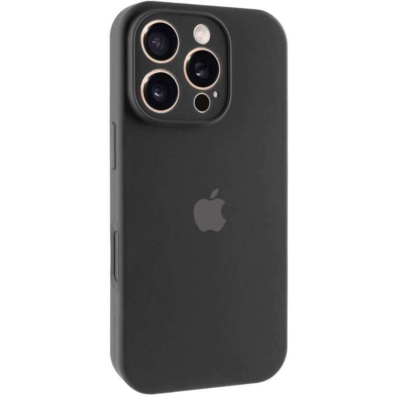 Чохол Silicone Case з захистом камери на Apple iPhone 16 Pro – Чорний / Black. Фото 2 з 6