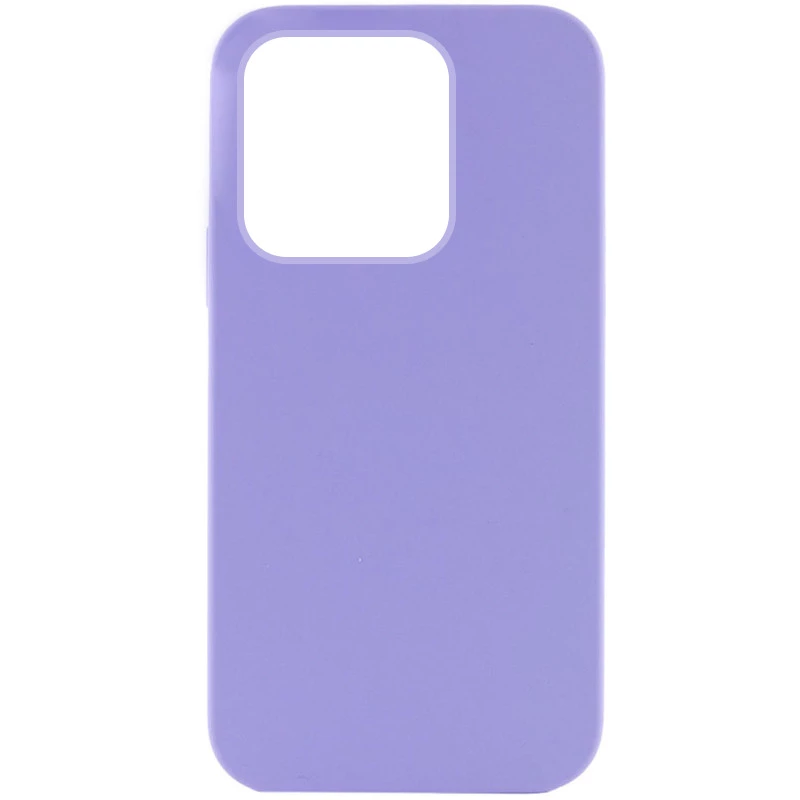 

Чехол с зарытым низом Silicone Case для Apple iPhone 14 Pro (6.1") (Сиреневый / Dasheen), Бузковий / dasheen