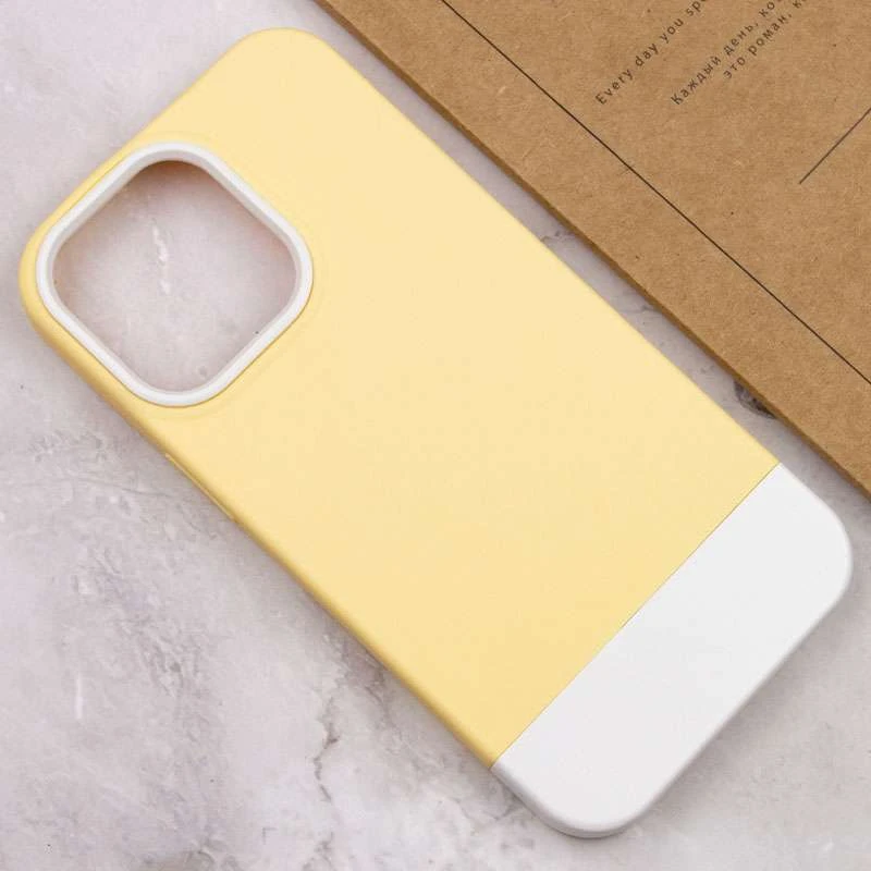 Двухцветный чехол Bichromatic для Apple iPhone 13 Pro (6.1") – Creamy-yellow / White. Фото 5 из 5