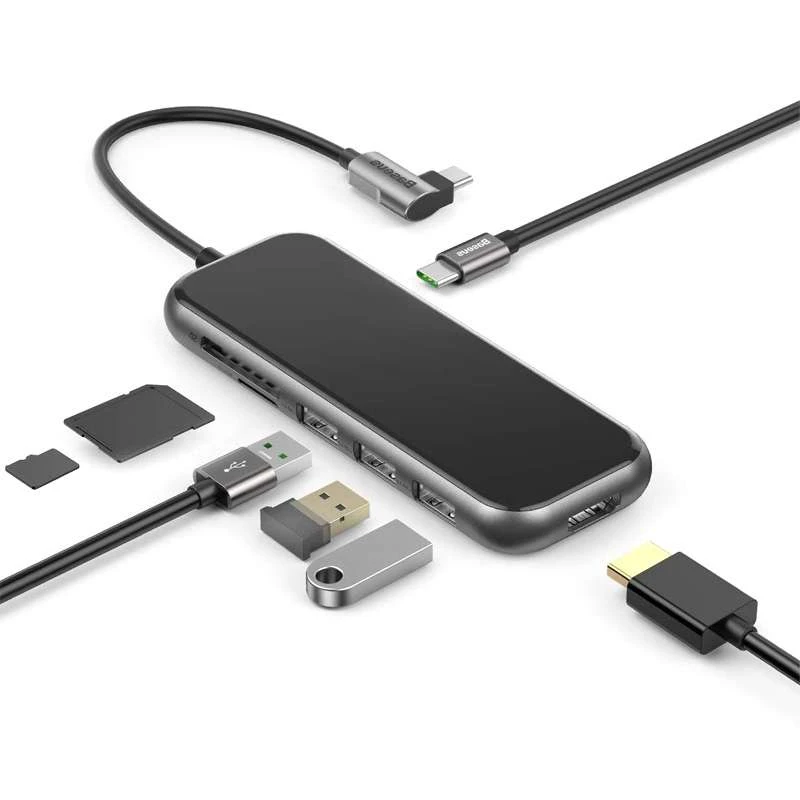 

Перехідник HUB Baseus Multi-functional (Type-C to 3xUSB3.0+HD4K+PD)