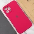 Чехол Silicone Case с защитой камеры для Apple iPhone 12 Pro Max (6.7") – Красный / Rose Red. Фото 7 из 8