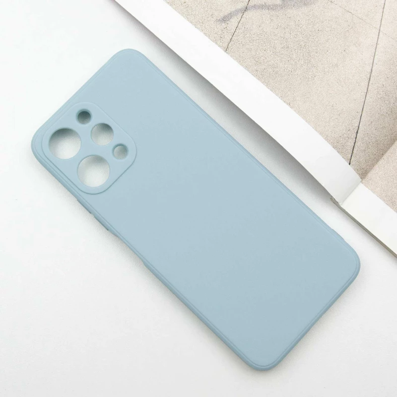 Цветной силиконовый чехол с защитой камеры для Xiaomi Redmi 12 – Серый / Smoky Gray. Фото 4 из 10