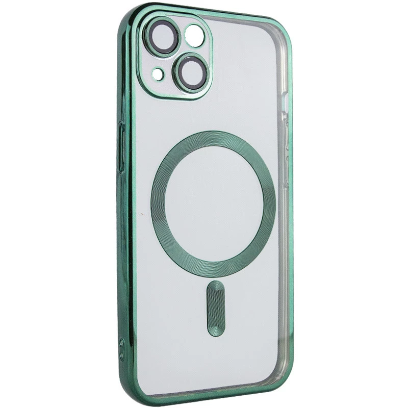

Хромовий TPU чохол з MagSafe на Apple iPhone 15 (6.1") (Green)