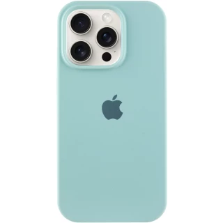 Чехол Silicone Case с закрытым низом для Apple iPhone 16 Pro Max — Бирюзовый / Beryl