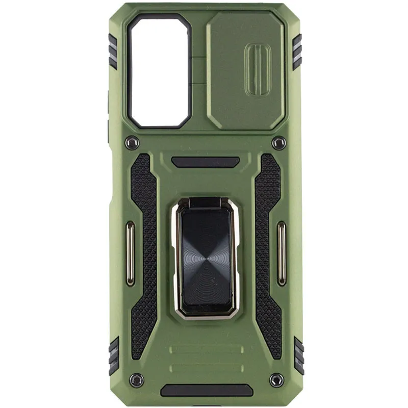 Ударопрочный чехол Square Ring c шторкой на камеру для Xiaomi Redmi A7 Pro 4G – Оливковый / Army Green. Фото 1 из 4