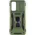 Ударопрочный чехол Square Ring c шторкой на камеру для Xiaomi Redmi A7 Pro 4G – Оливковый / Army Green. Фото 1 из 4