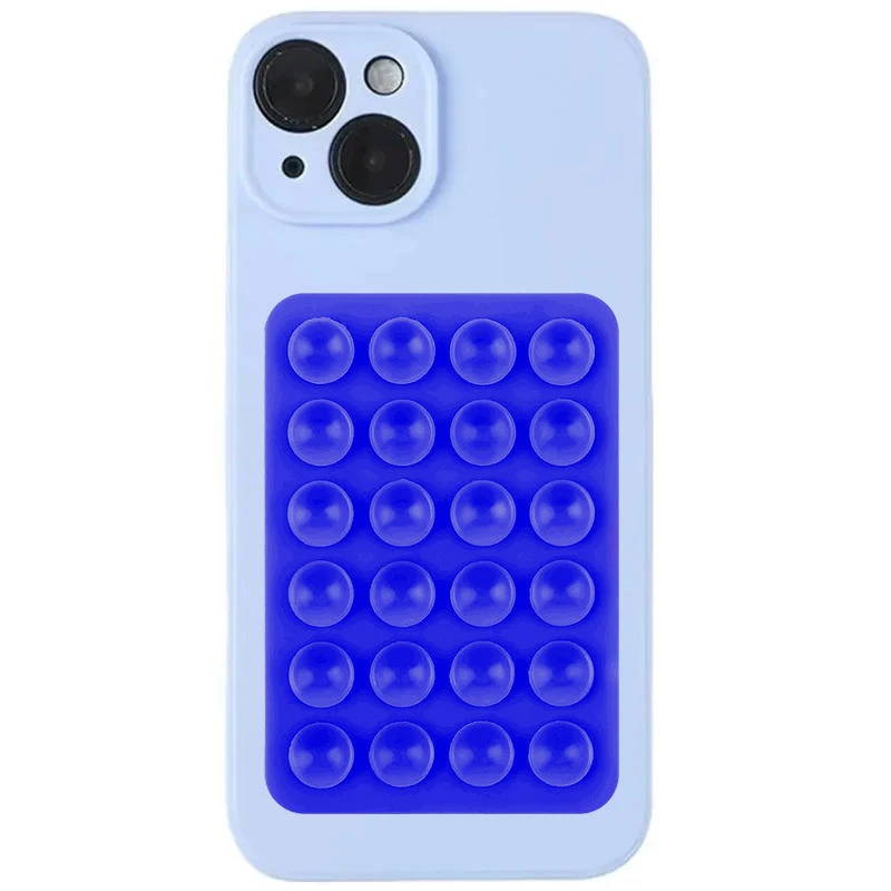 Держатель-присоска для телефона Double Side Silicone 80*55мм – Blue. Фото 3 из 3