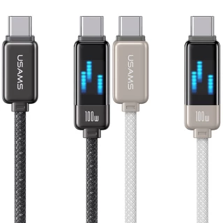 Дата кабель Usams US-SJ744 Meteor Ser. Type-C to Type-C 100W (1.2m) фото 1 з 1