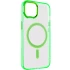 Силіконовий чохол Iris с MagSafe на Apple iPhone 14 (6.1") – Салатовий. Фото 3 з 8
