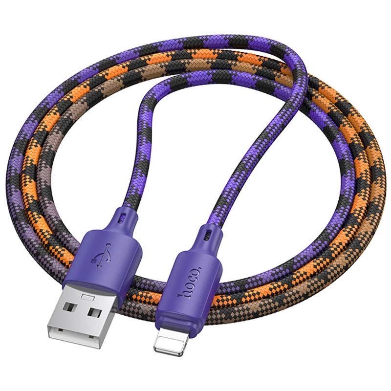 Дата кабель Hoco X116 Meridian USB to Lightning 2.4A (1m) – Gradient Purple Mix. Фото 3 з 7