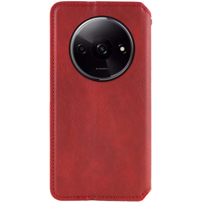 Чохол книжка GETMAN Cubic для Xiaomi Redmi A3 – Червоний. Фото 3 з 8