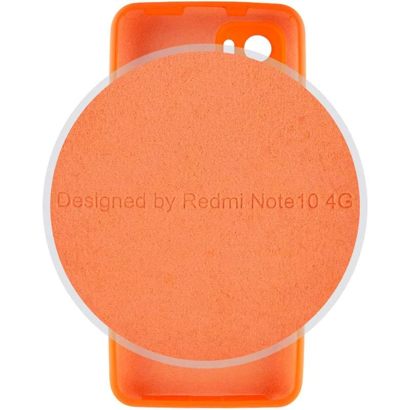 Чохол Silicone Case з закритим низом та захистом камери на Xiaomi Redmi Note 10 / Note 10s – Помаранчевий / Neon Orange. Фото 3 з 4