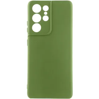 Чехол Silicone Cover Ummi Lakshmi Full Camera (AA) для Samsung Galaxy S22 Ultra — Зеленый / Dark green