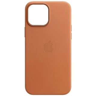 Шкіряний чохол Leather Case з MagSafe на Apple iPhone 14 (6.1") — Коричневий / Coppe