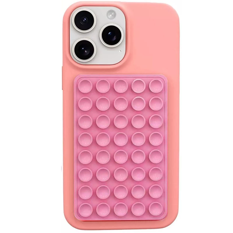 Держатель-присоска для телефона Double Side Silicone 100*64мм – Pink. Фото 1 из 2