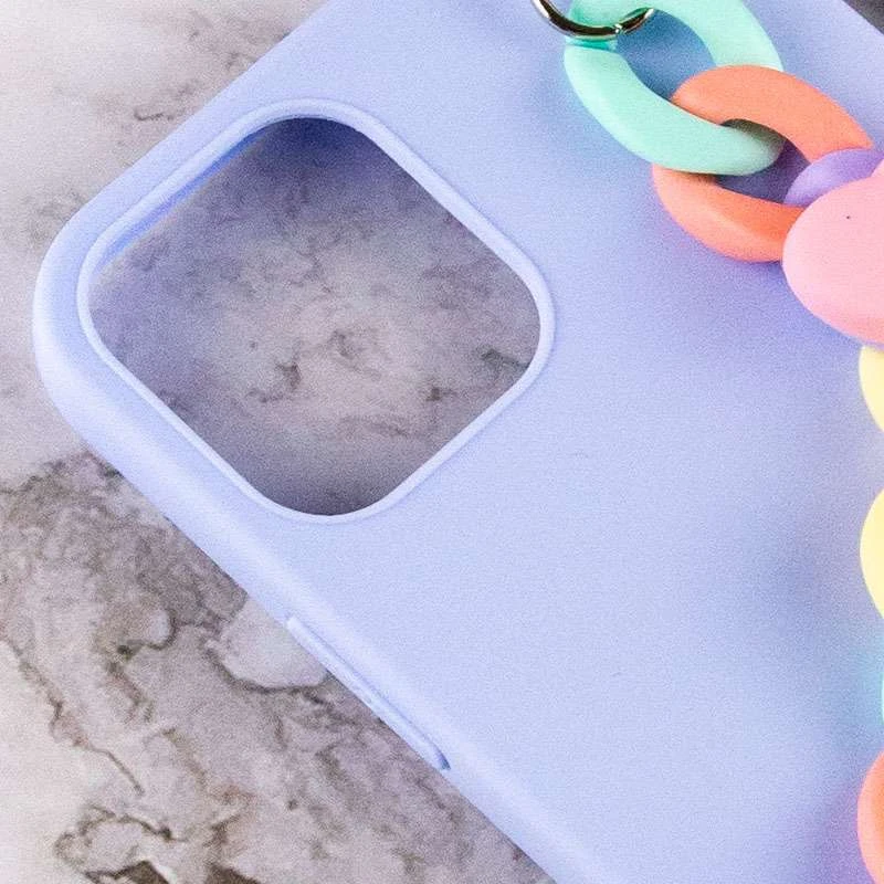 Чохол Heart з ланцюгом на Apple iPhone 13 Pro Max (6.7") – Lilac Blue. Фото 4 з 4