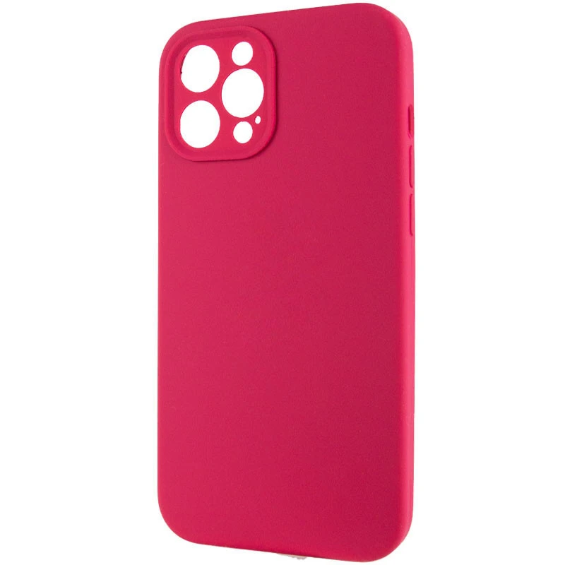 Чохол з захистом камери Silicone Case для Apple iPhone 12 Pro Max (6.7") – Червоний / Rose Red. Фото 3 з 6