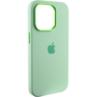 Чохол Silicone Case з металевими кнопками на Apple iPhone 13 Pro (6.1") — Зелений / Pistachio