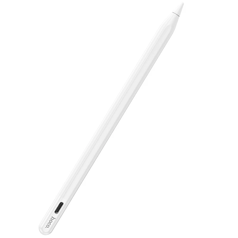 Стилус Hoco GM112 Intelligent anti-lost active capacitive pen with digital display for iP – White. Фото 3 з 8