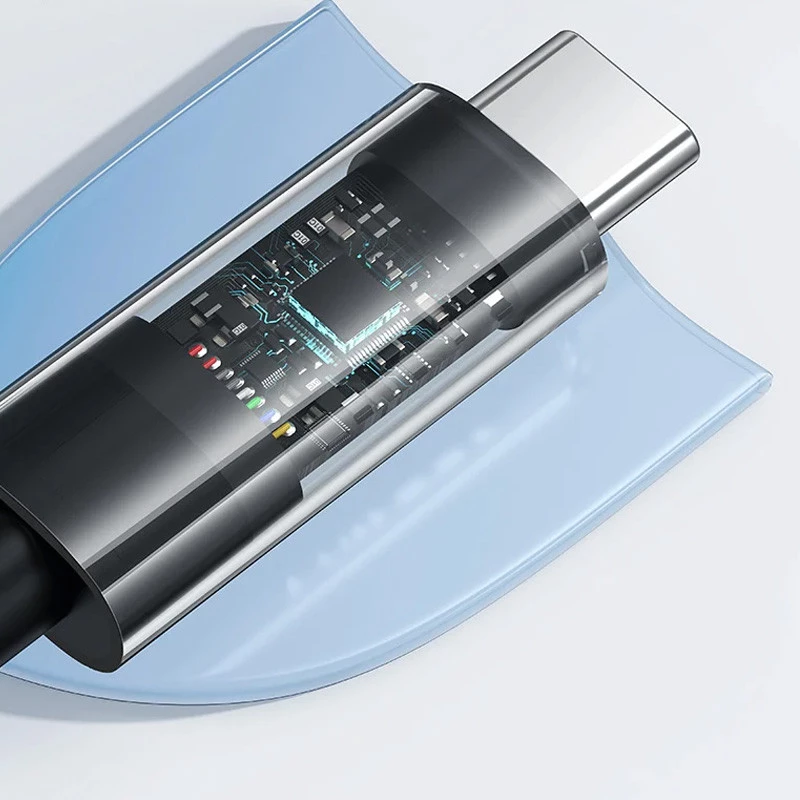 Дата кабель Baseus Gem Fast Charging USB to Type-C 100W (2m) (P10373002111) – Cluster Black. Фото 4 з 5