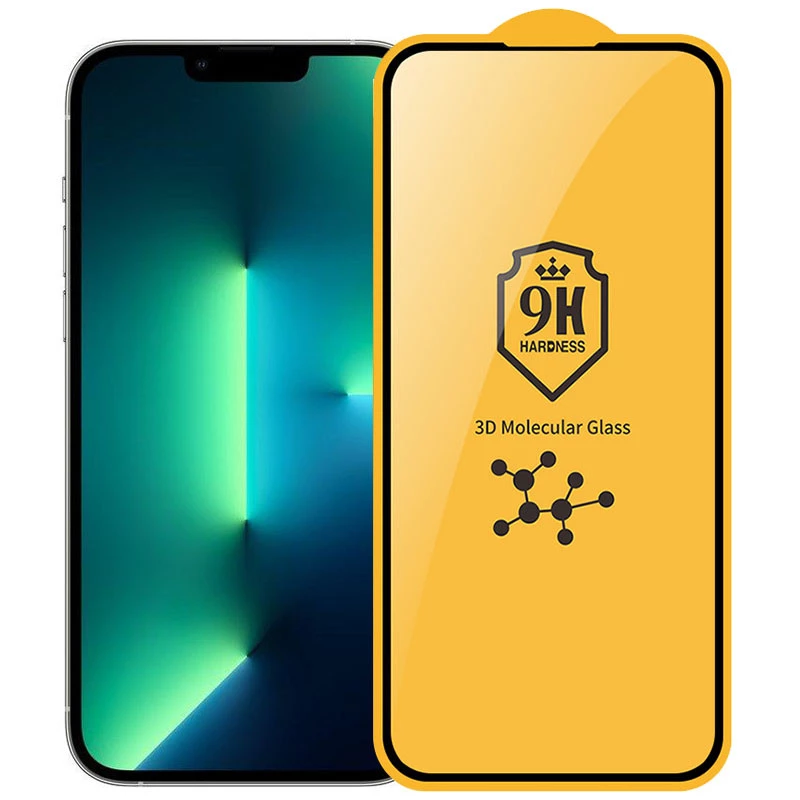 Молекулярне 3D скло Flexible Molecular на Apple iPhone 14 Plus – Чорний. Фото 2 з 4