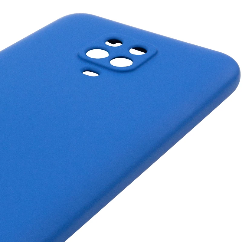 Цветной силиконовый чехол GETMAN с закрытой камерой на Xiaomi Redmi Note 9s / Note 9 Pro / Note 9 Pro Max – Синий / Royal blue. Фото 5 из 6