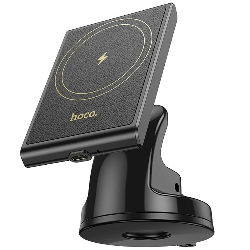 Автодержатель с БЗУ Hoco HW20 Precious (center console) – Black. Фото 6 из 8