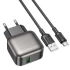 МЗП Borofone BAS52A Absolute QC3.0 (1USB-A) + Type-C – Black. Фото 1 з 3