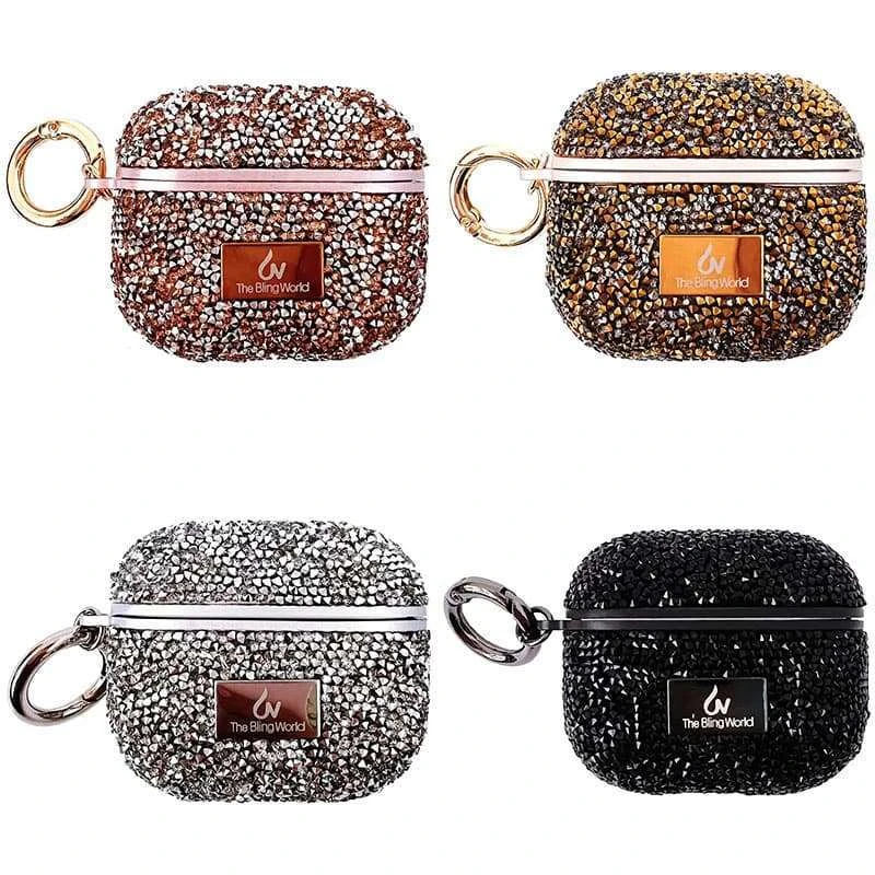 TPU чехол Bling World Rock Diamond для наушников AirPods 1/2 фото 1 из 3