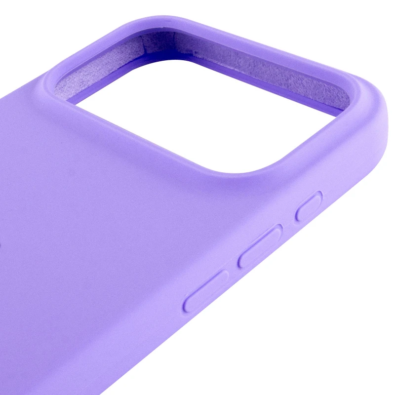 Чохол Silicone Case з закритим низом на Apple iPhone 17 Pro (6.3") – Бузковий / Dasheen. Фото 5 з 6