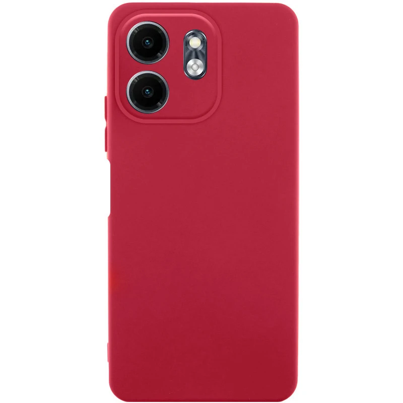 Кольоровий силіконовий чохол GETMAN із закритою камерою для Xiaomi Redmi 15 4G (Global) / 5G – Червоний / Dark Red. Фото 1 з 6
