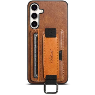 Багатофункціональний чохол-гаманець для Samsung Galaxy S24 — Коричневий / Brown