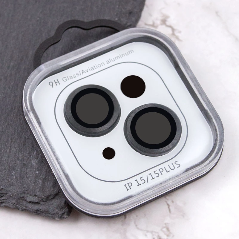Металеве захисне скло на камеру на Apple iPhone 15 Plus (6.7") – Чорний / Midnight. Фото 8 з 8