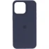 Чехол Silicone Case (AA) Logo with MagSafe для Apple iPhone 11 (6.1") – Темно-синий / Midnight blue. Фото 3 из 6