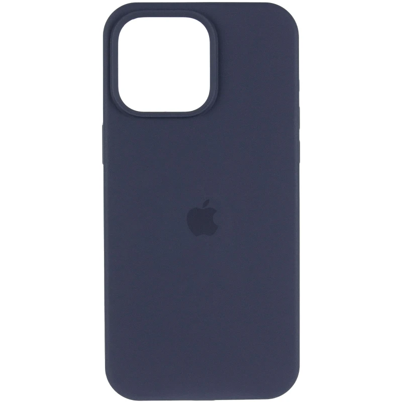 Чехол Silicone Case (AA) Logo with MagSafe для Apple iPhone 14 (6.1") – Темно-синий / Midnight blue. Фото 3 из 6